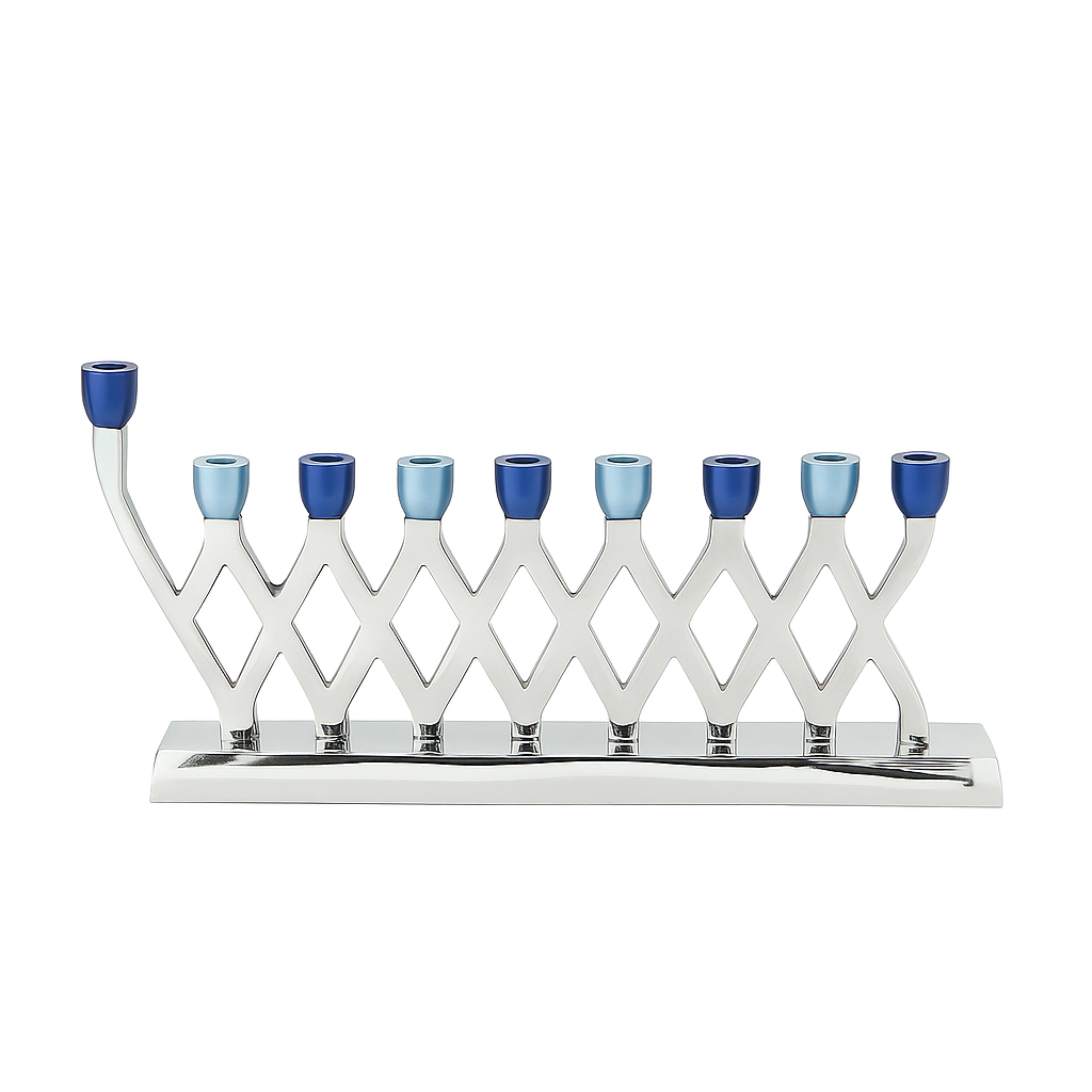 Modern Aluminum Candle Menorah