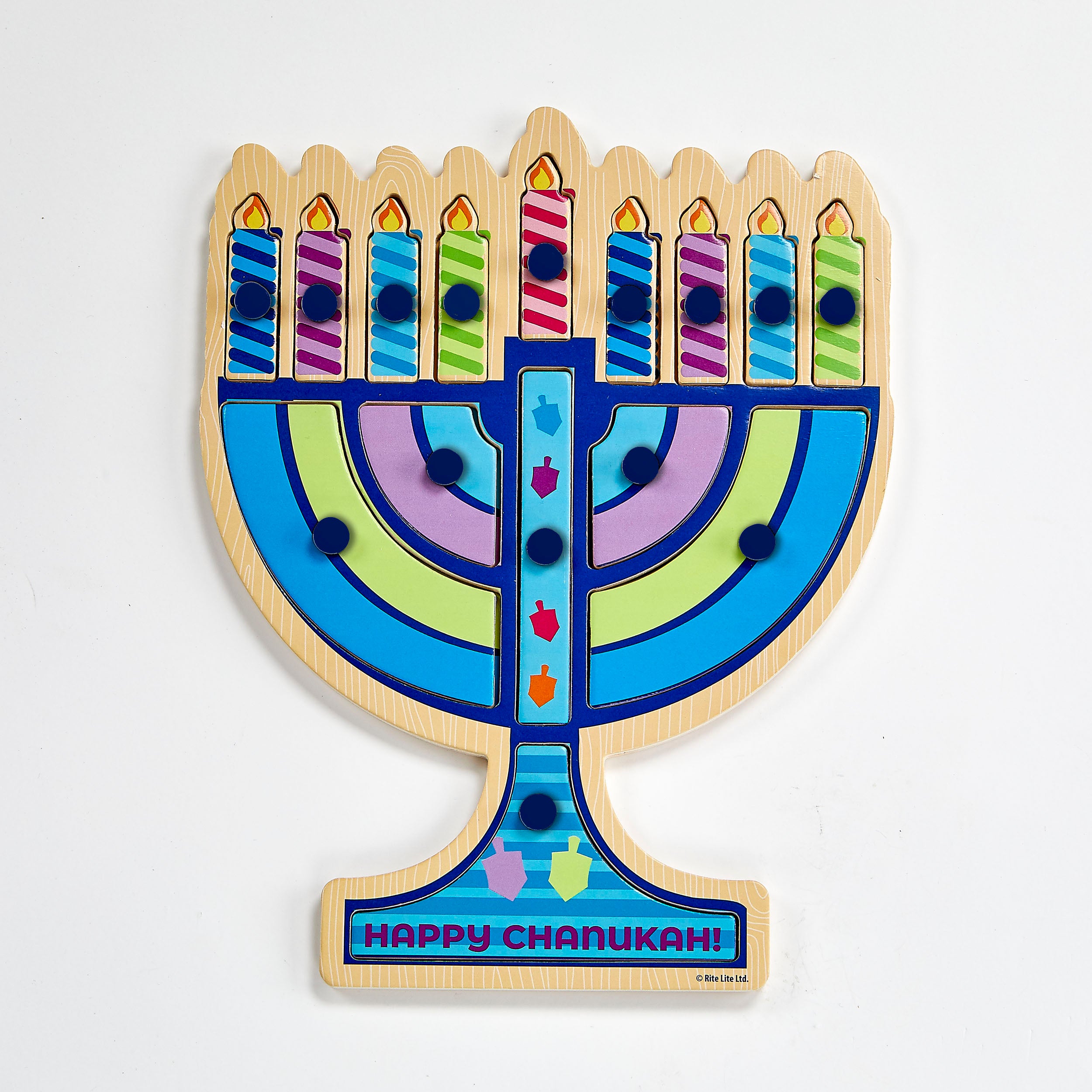 Menorah Shaped Wood Puzzle