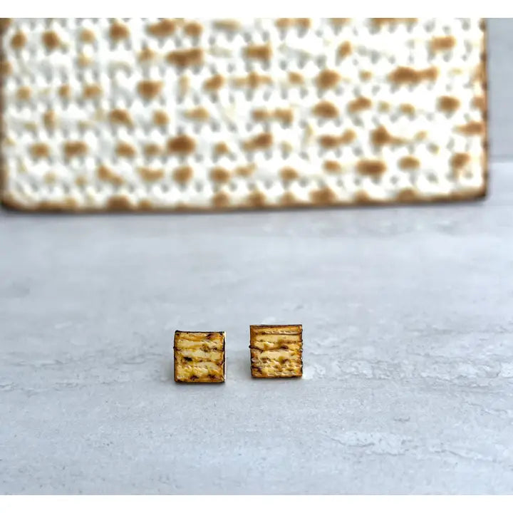 Mini Matzah Earrings