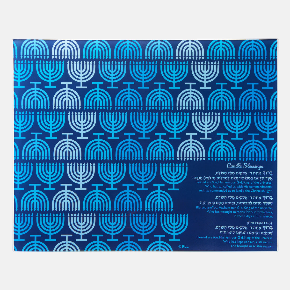 Many Menorahs Extra Large Tempered Glass Menorah Drip Tray