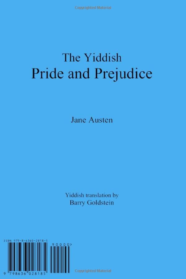 Paperback – February 5, 2025 Yiddish Edition by Jane Austen (Author), Barry Goldstein