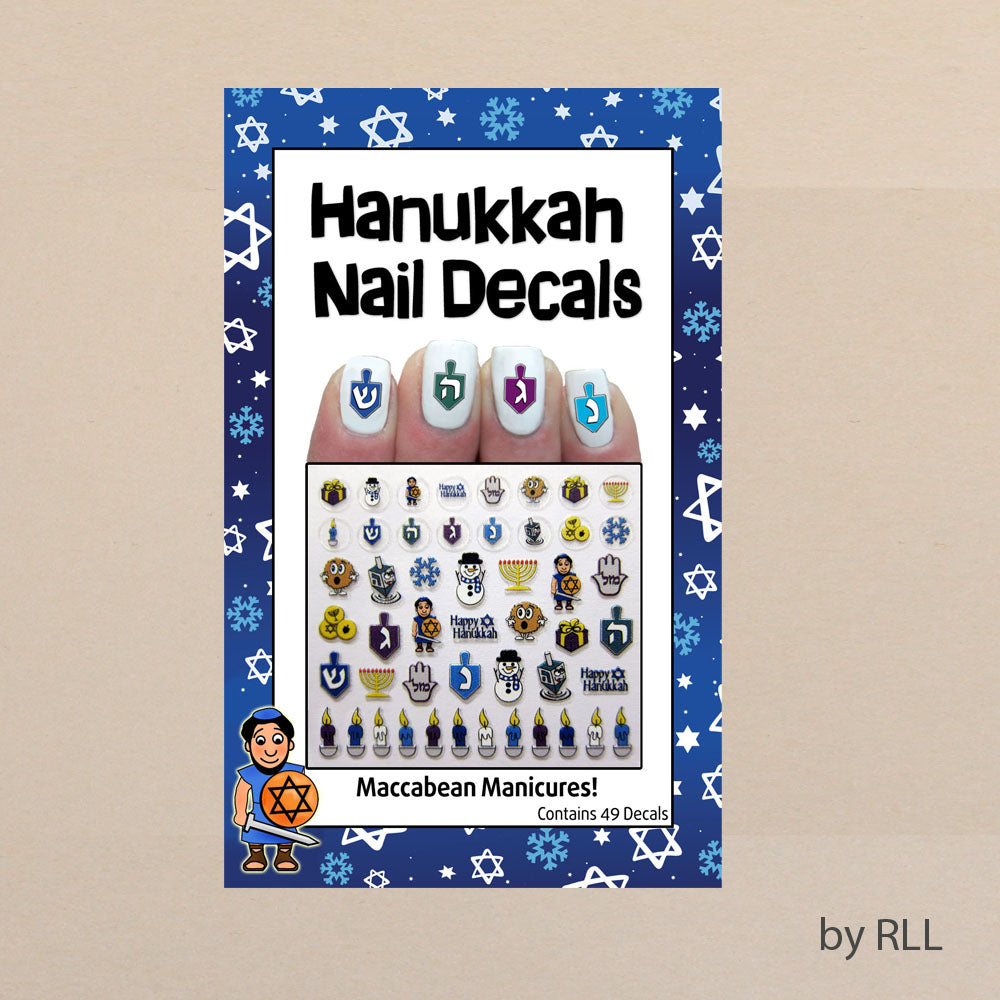 Midrash Manicures Hanukkah Nail Decals