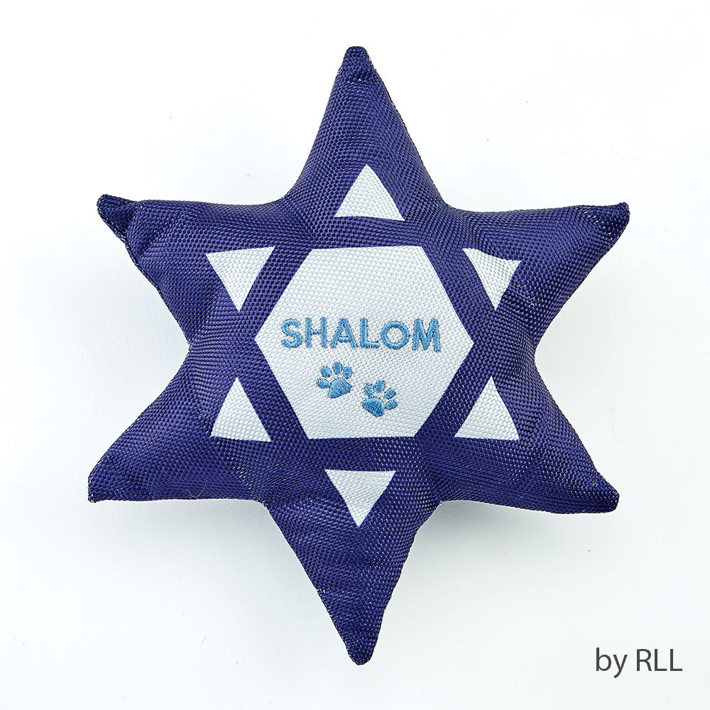 Chewdaica™ "Shalom" Star of David Squeaky Dog Toy