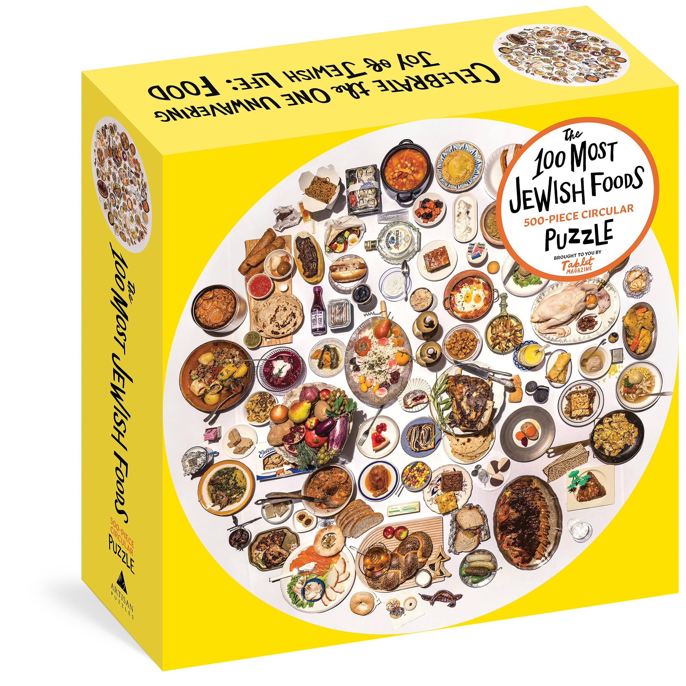 The 100 Most Jewish Foods 500-Piece Circular Puzzle