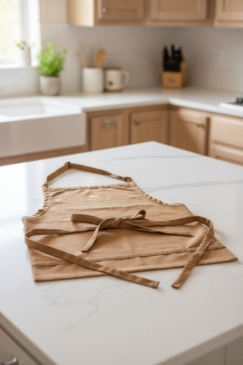 Apron "She swallows books like dumplings."  ---Sholem Aleichem