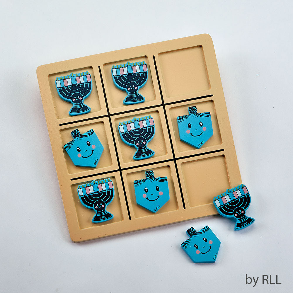 Hanukah Wood Tic Tac Toe Game